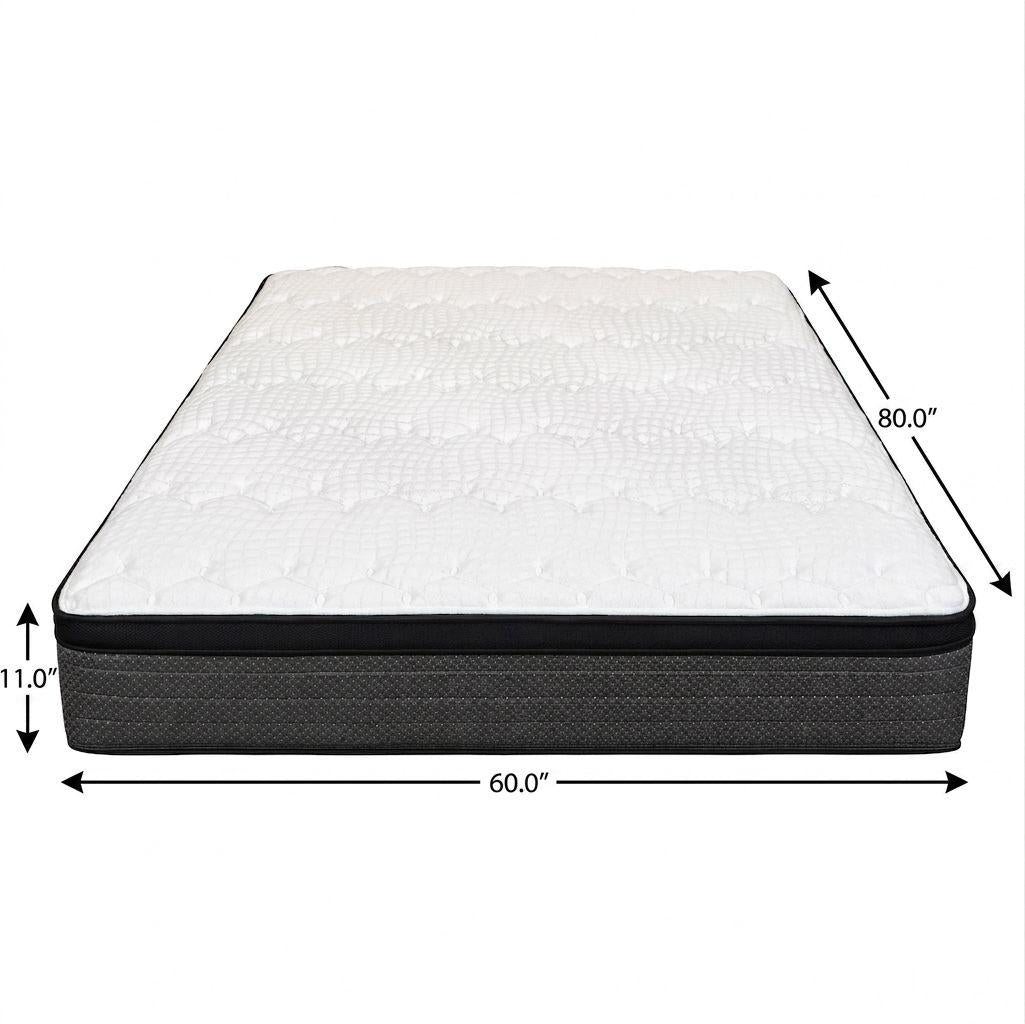 11" Queen Foam Plush Euro Top Hybrid Mattress