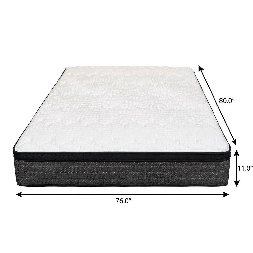 11" King Foam Plush Euro Top Hybrid Mattress