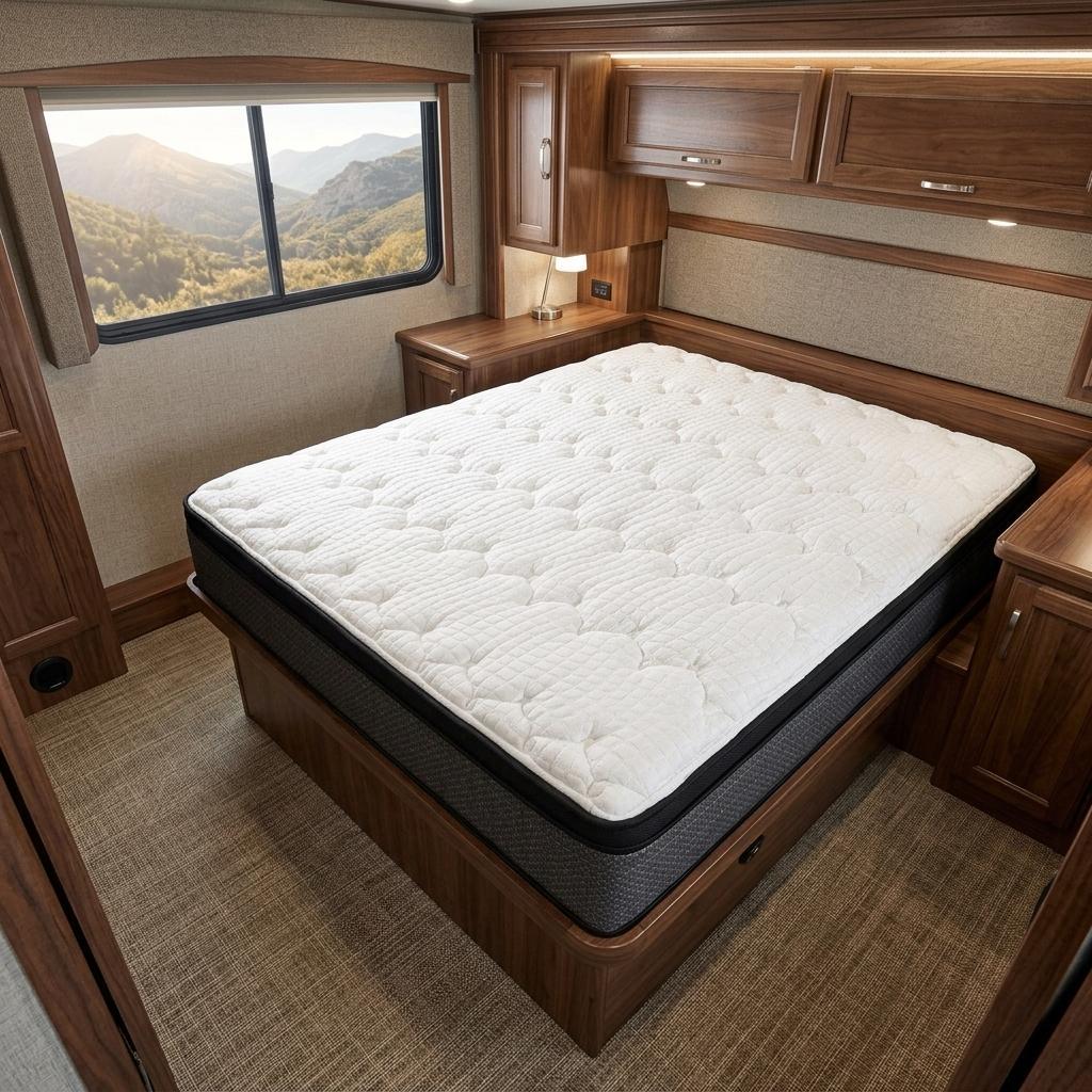 11" RV King 72 x 80 Foam Plush Euro Top Hybrid Mattress