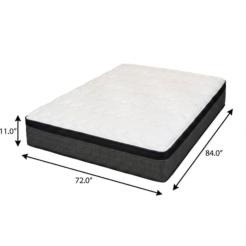 11" California King Foam Plush Euro Top Hybrid Mattress