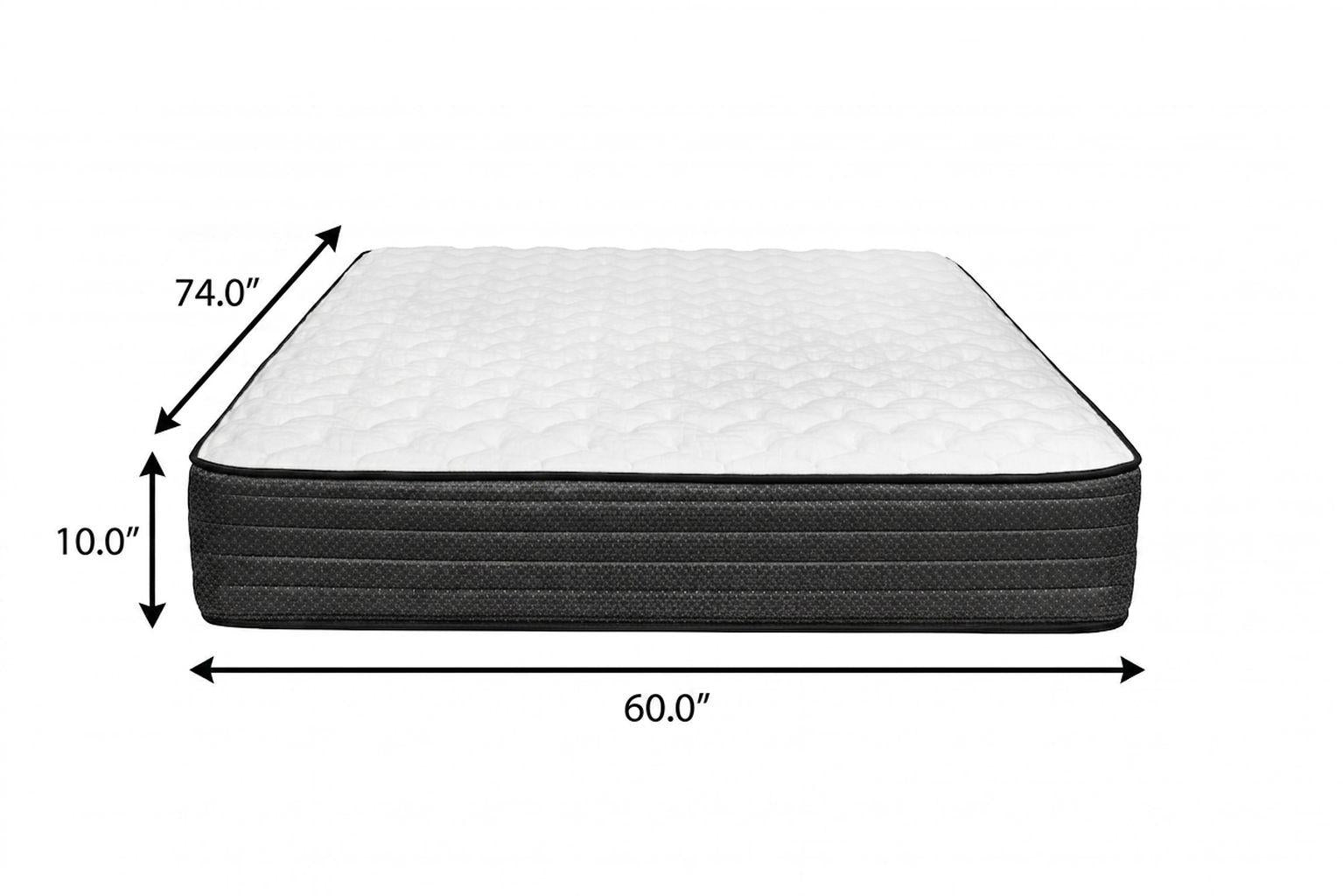 10" Short Queen 60 x 74 Foam Medium Hybrid Mattress