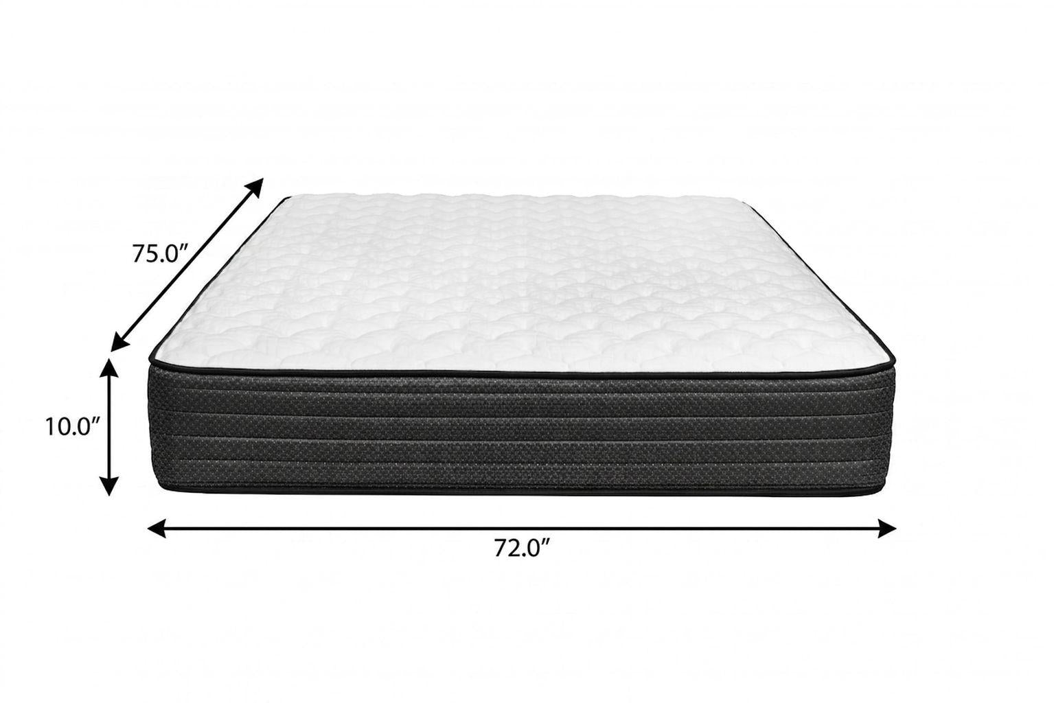 10" Short King 72 x 75 Foam Medium Hybrid Mattress