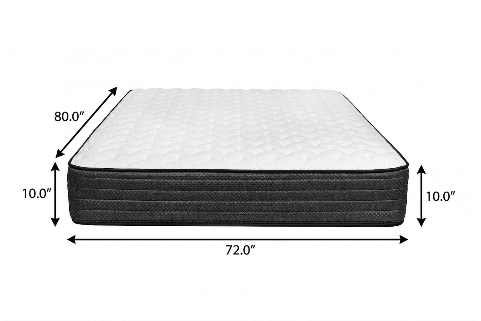 10" RV King 72 x 80 Foam Medium Hybrid Mattress
