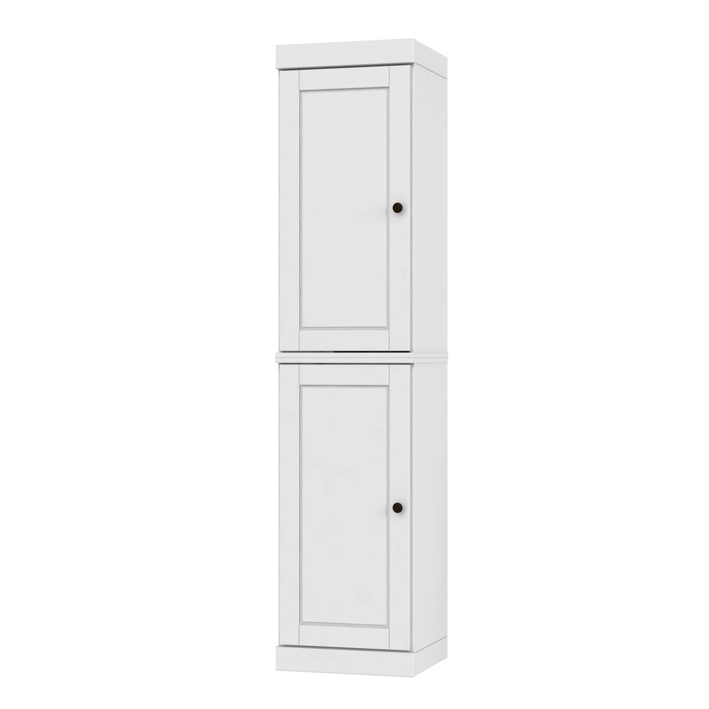 72" White Solid Wood Two Door Pantry Or Storage Closet