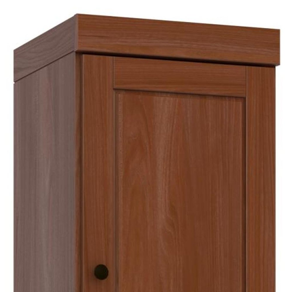 72" Coffee Solid Wood Two Door Pantry Or Storage Closet