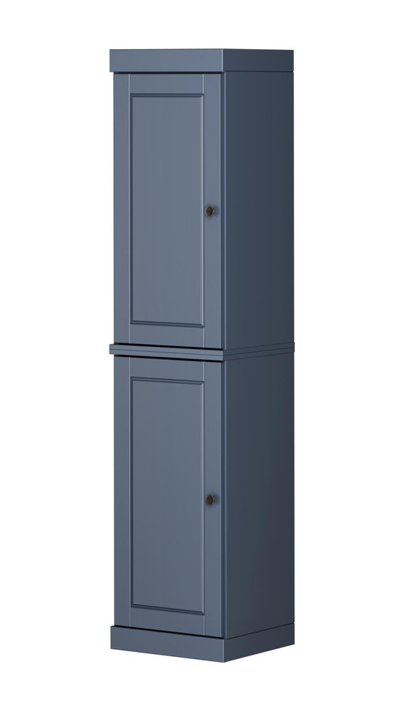 72" French Blue Solid Wood Two Door Pantry Or Storage Closet