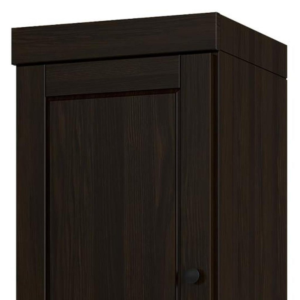 72" Espresso Solid Wood Two Door Pantry Or Storage Closet