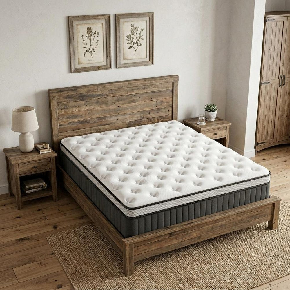 12" Full Double Memory Foam Medium Euro Top Hybrid Mattress