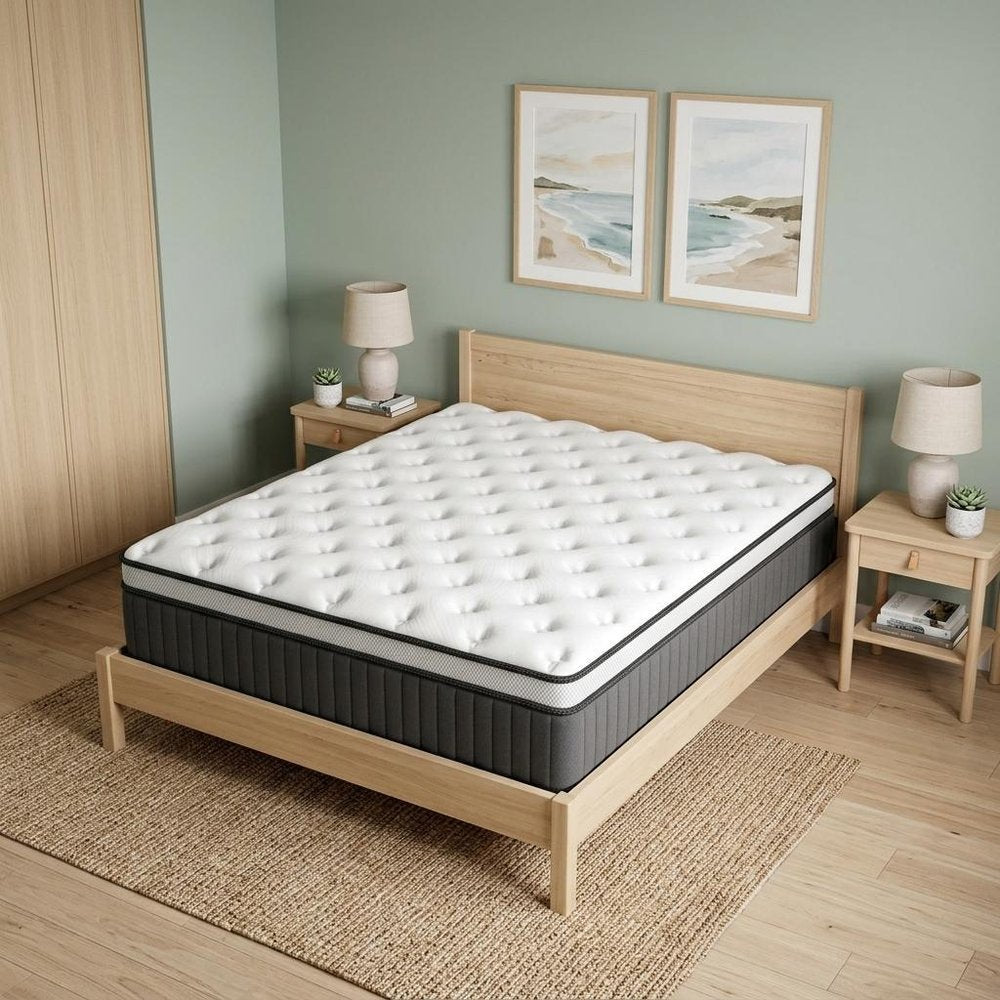 12" Full Double Memory Foam Medium Euro Top Hybrid Mattress