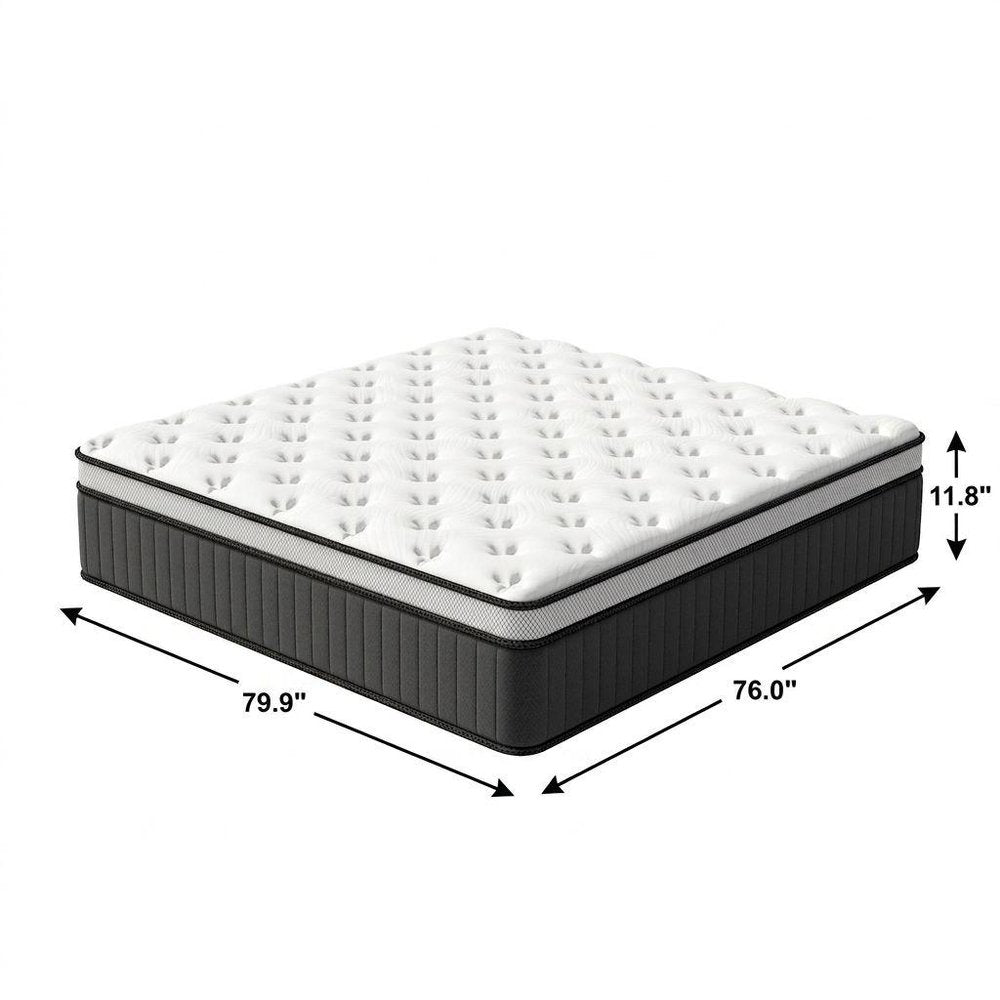 12" Full Double Memory Foam Medium Euro Top Hybrid Mattress