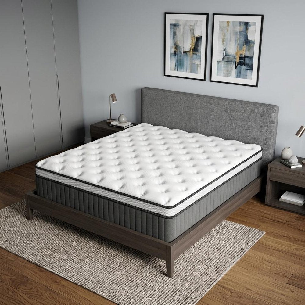 14" Twin Memory Foam Medium Euro Top Hybrid Mattress