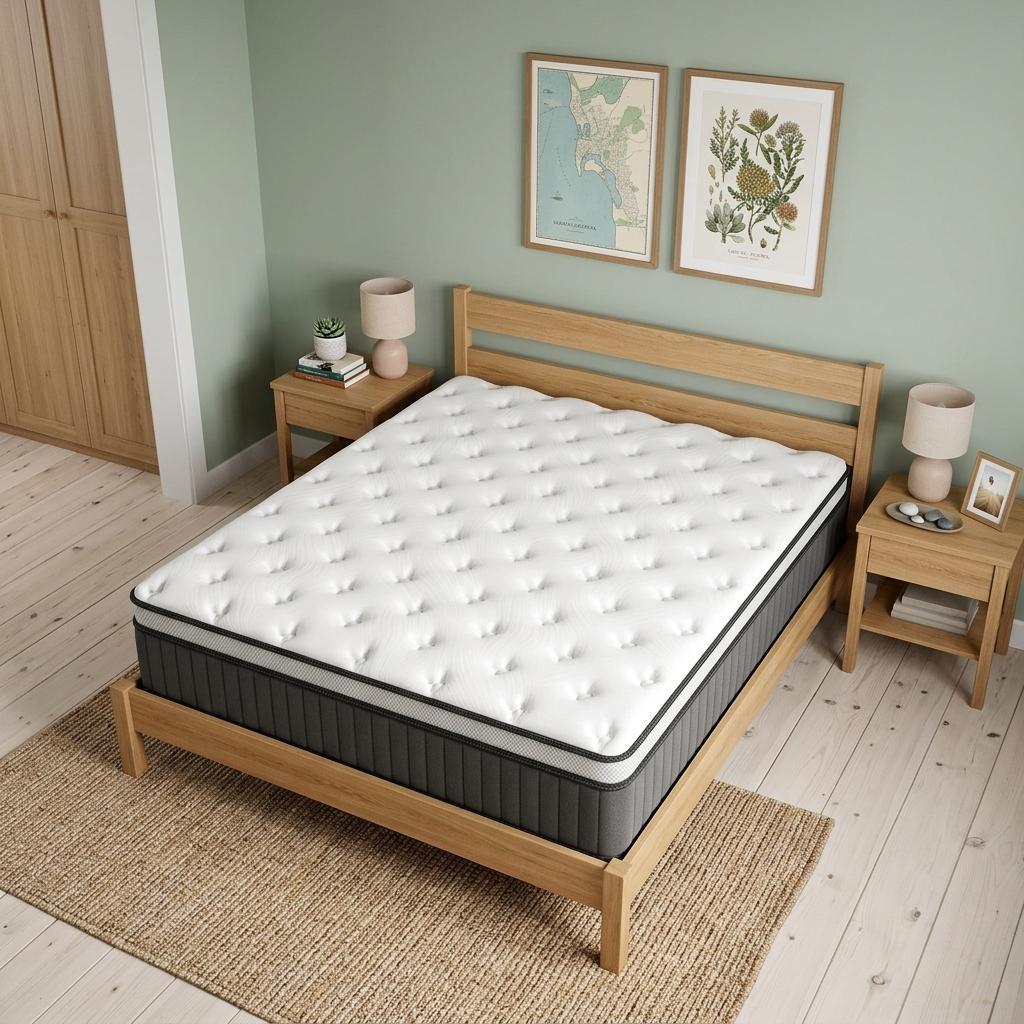 14" King Memory Foam Medium Euro Top Hybrid Mattress