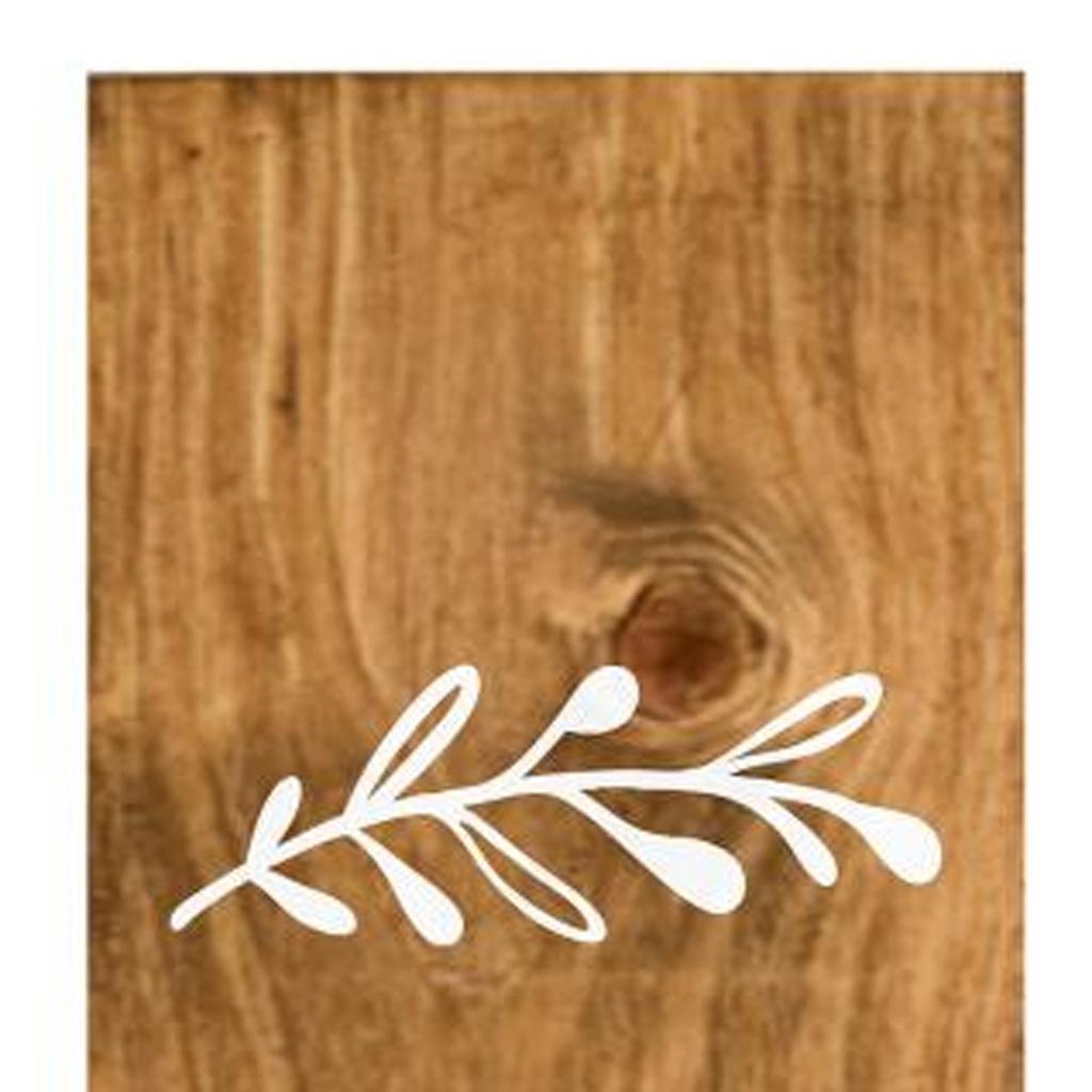 47" Natural And White Solid Wood Home Porch Sign