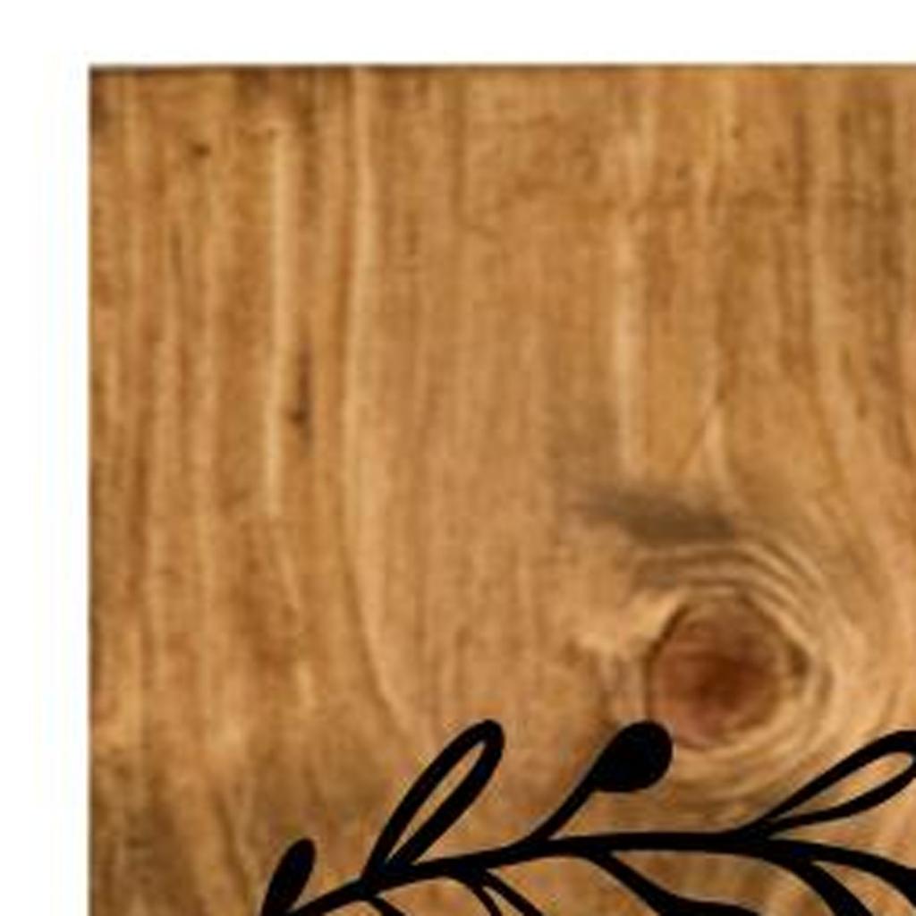 59" Black And Natural Solid Wood Home Porch Sign