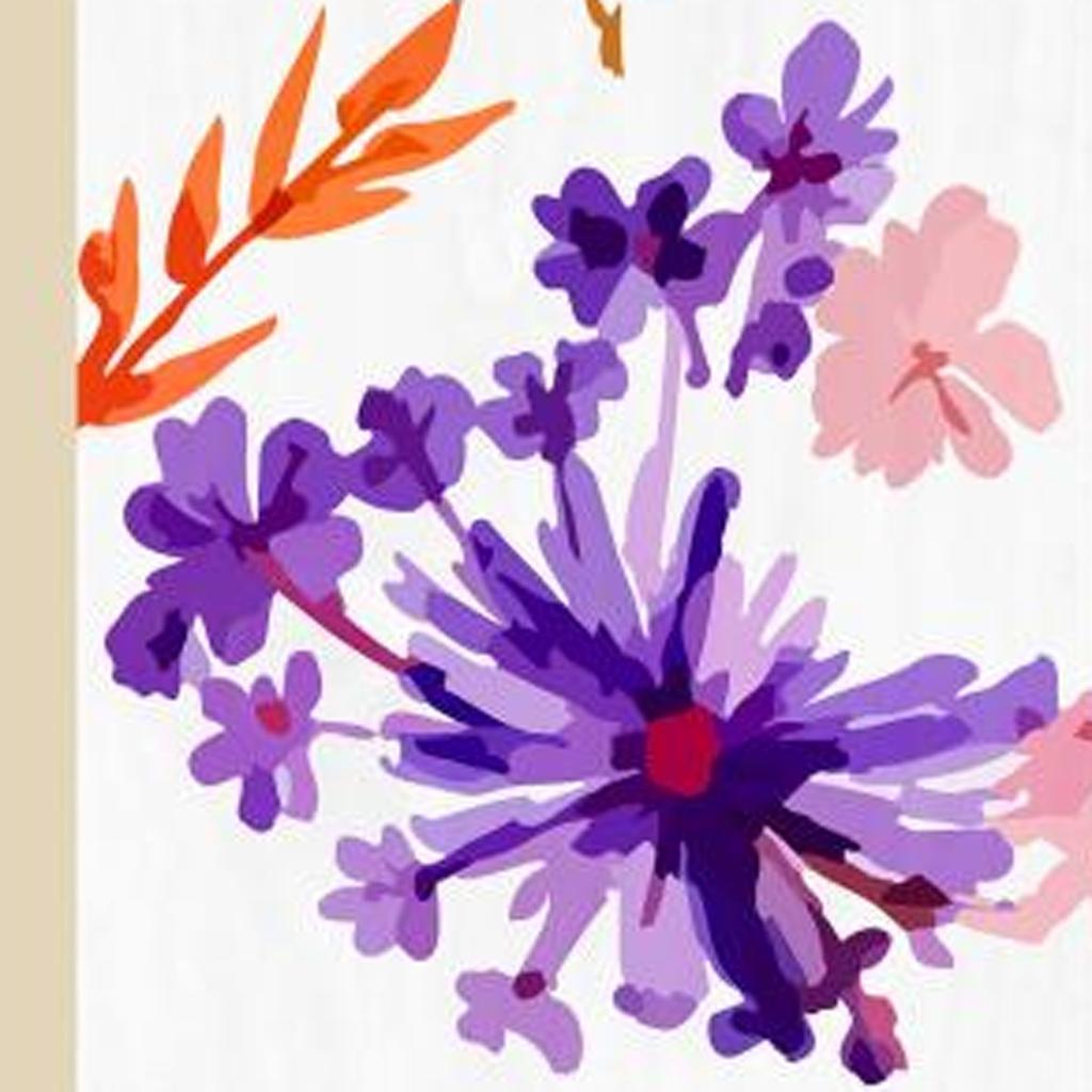 59" White Red And Purple Solid Wood Floral Bouquet Porch Sign