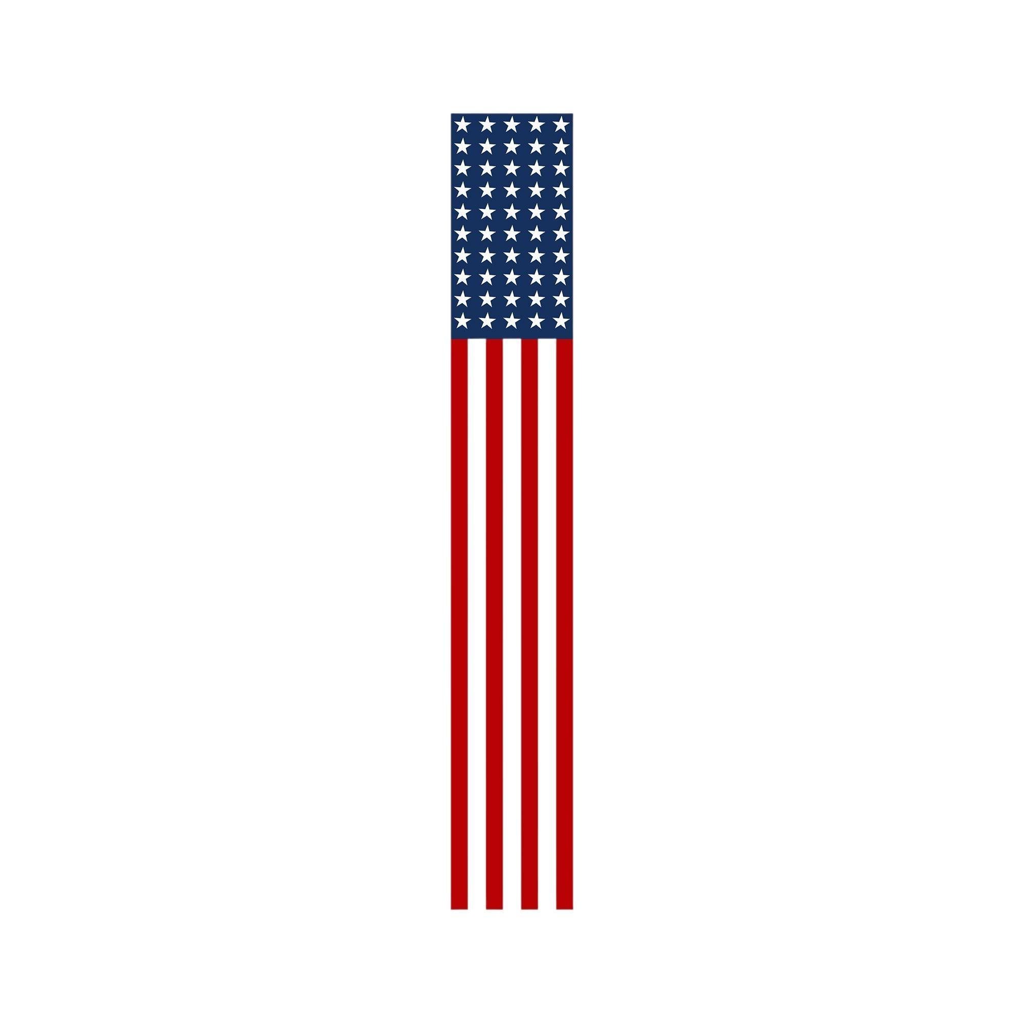 59" Red White And Blue Stars And Stripes Solid Wood Porch Sign
