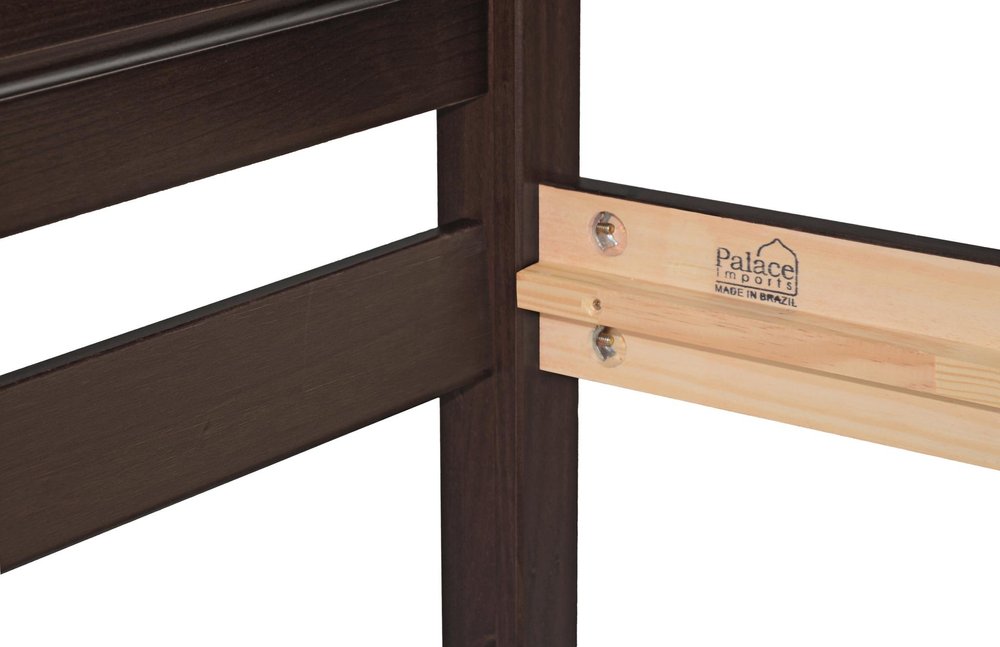 Coffee Solid Wood Twin Bed Frame