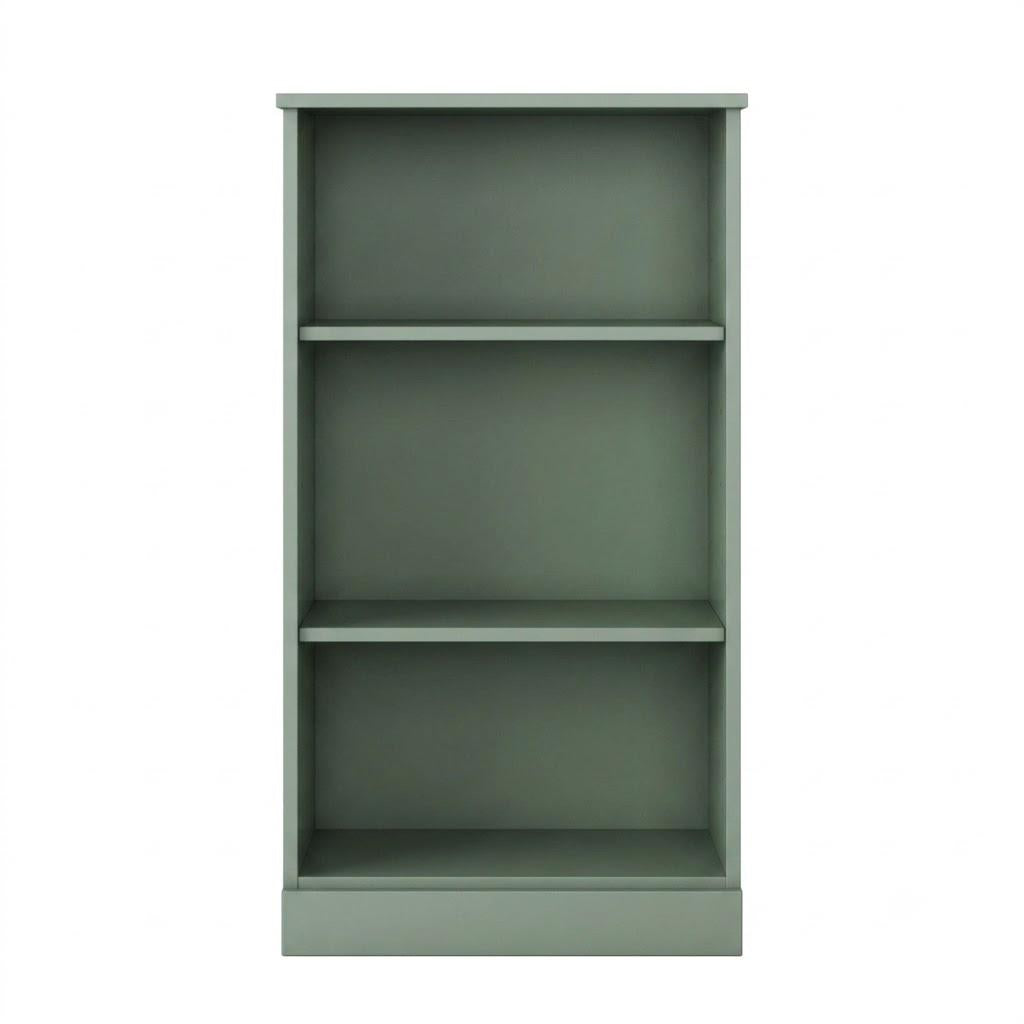 36" Sage Solid Wood Adjustable Three Tier Library Bookcase