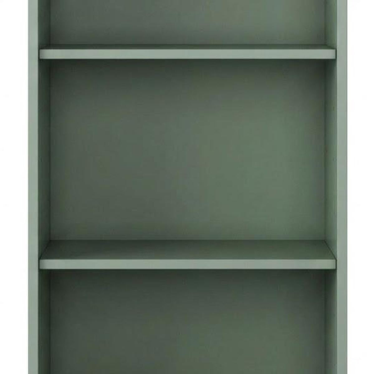 36" Sage Solid Wood Adjustable Three Tier Library Bookcase
