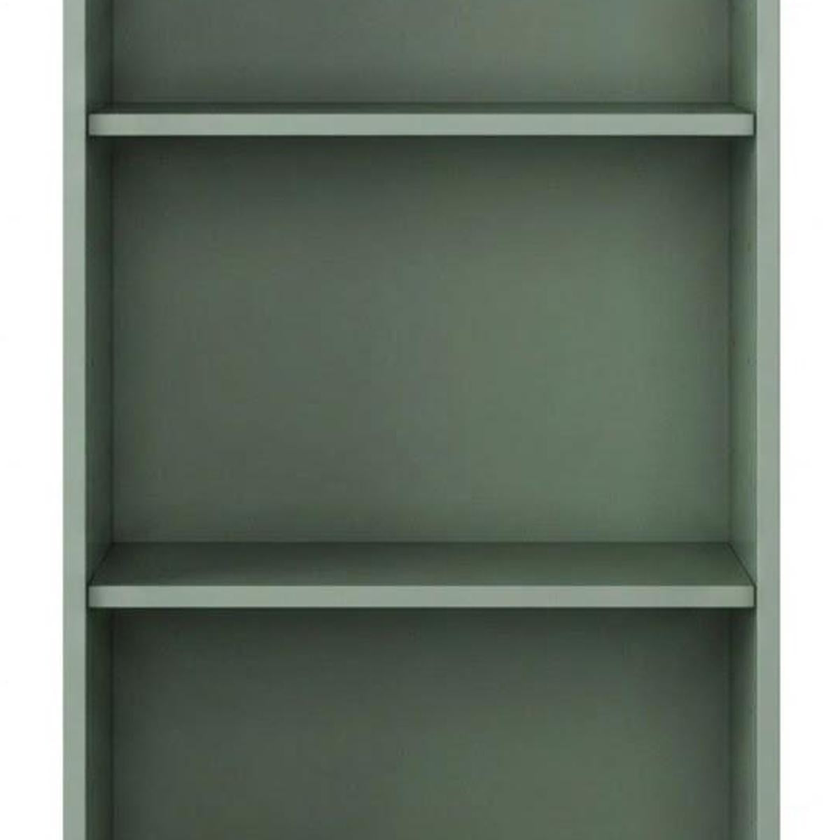 36" Sage Solid Wood Adjustable Three Tier Library Bookcase