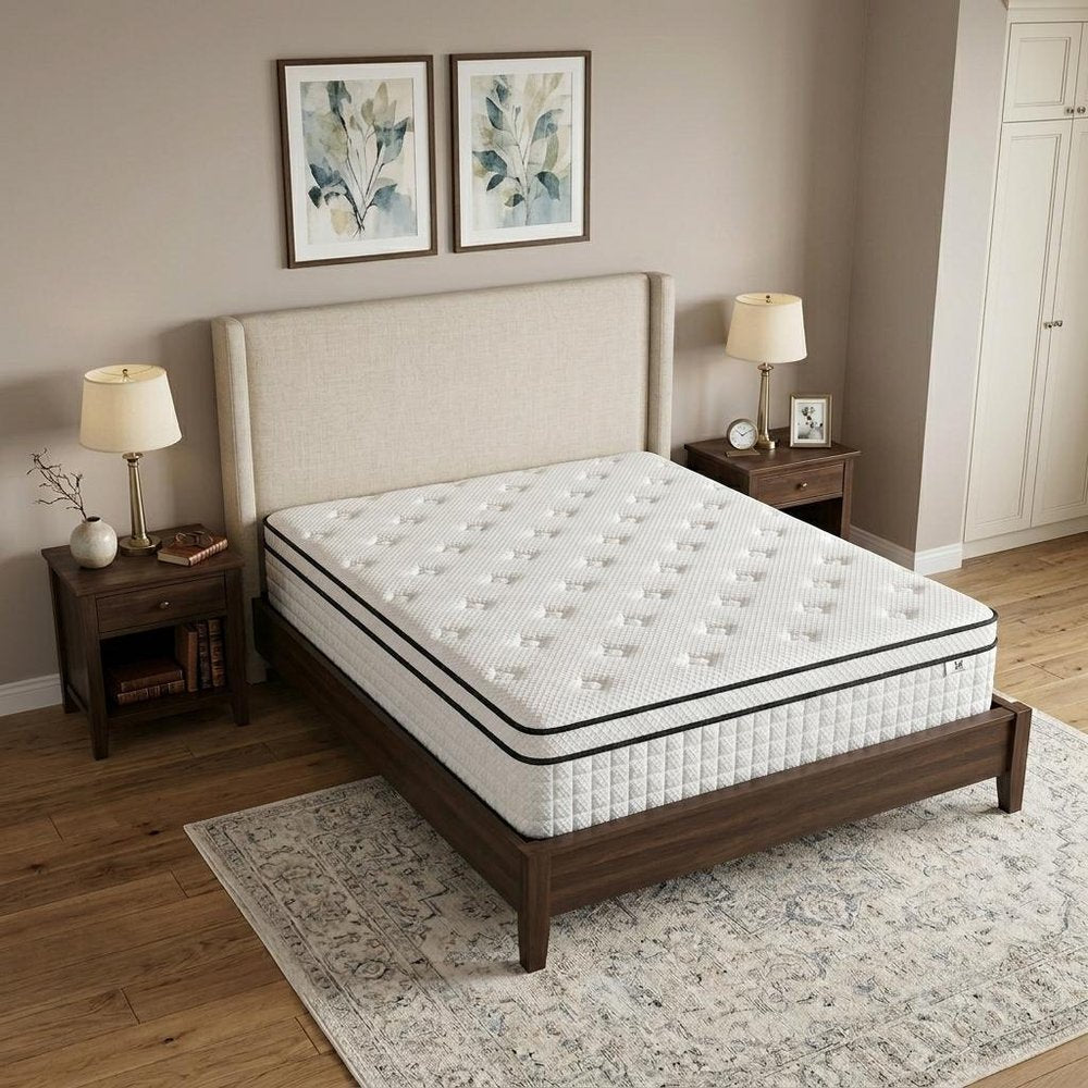 10" Full Double Gel Memory Foam Medium Check Hybrid Mattress