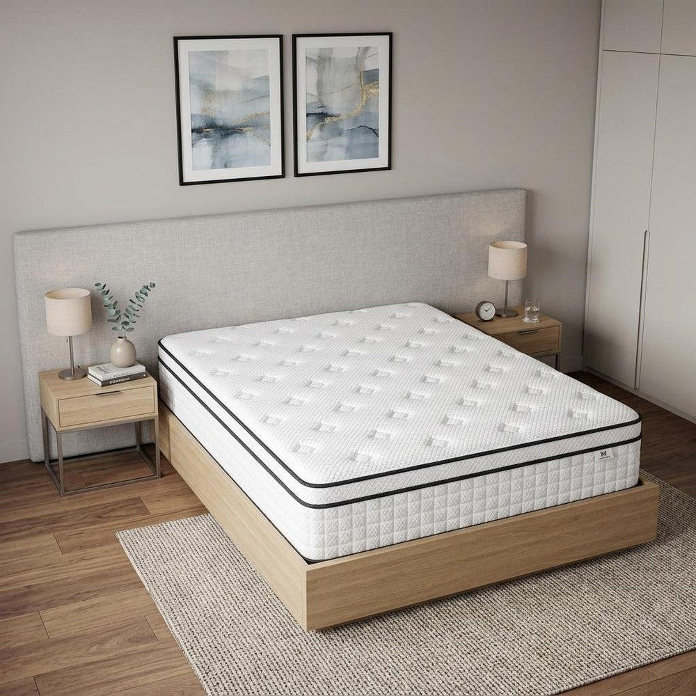 10" Full Double Gel Memory Foam Medium Check Hybrid Mattress