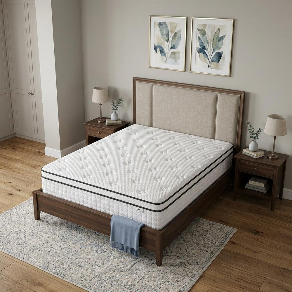 10" Full Double Gel Memory Foam Medium Check Hybrid Mattress