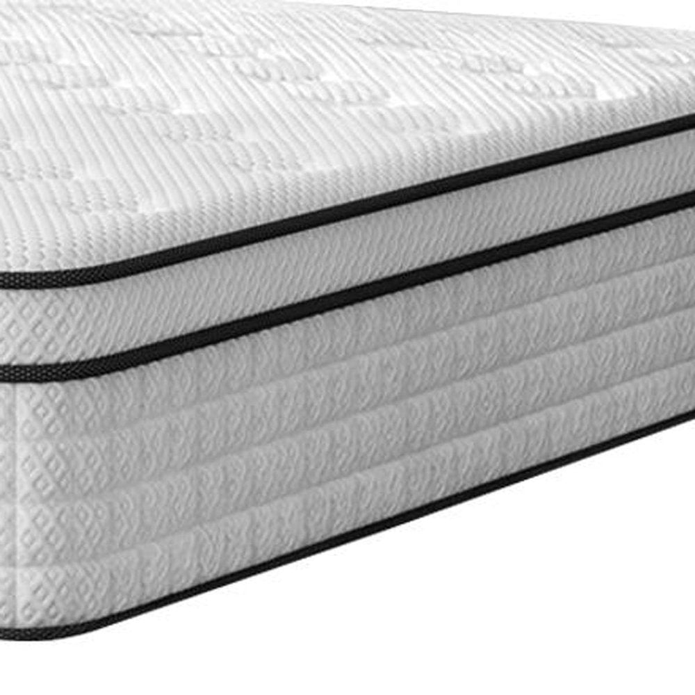 12" Full Double Gel Memory Foam Check Medium Hybrid Mattress