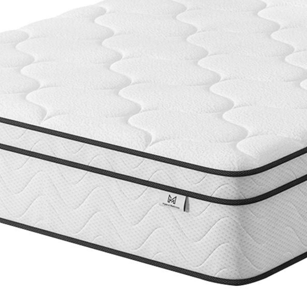 10" Twin Gel Memory Foam Medium Chevron Hybrid Mattress