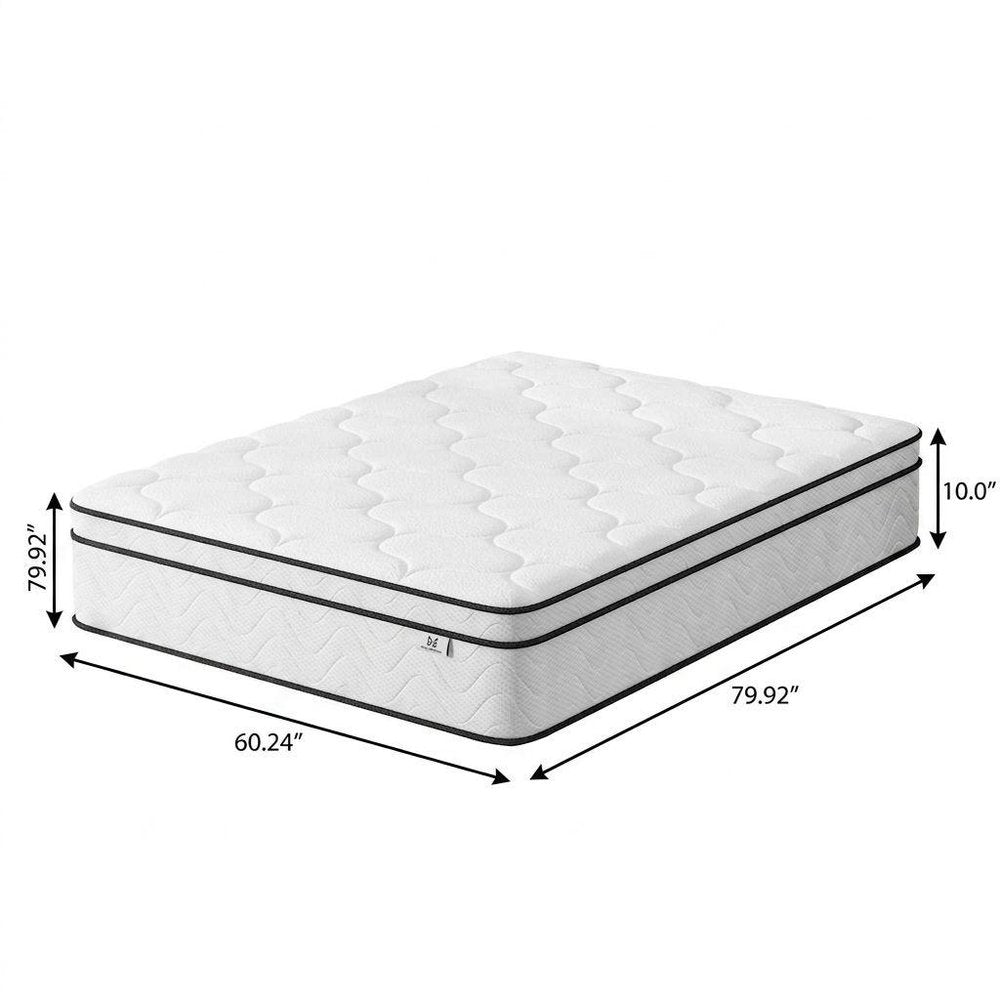 10" Twin Gel Memory Foam Medium Chevron Hybrid Mattress