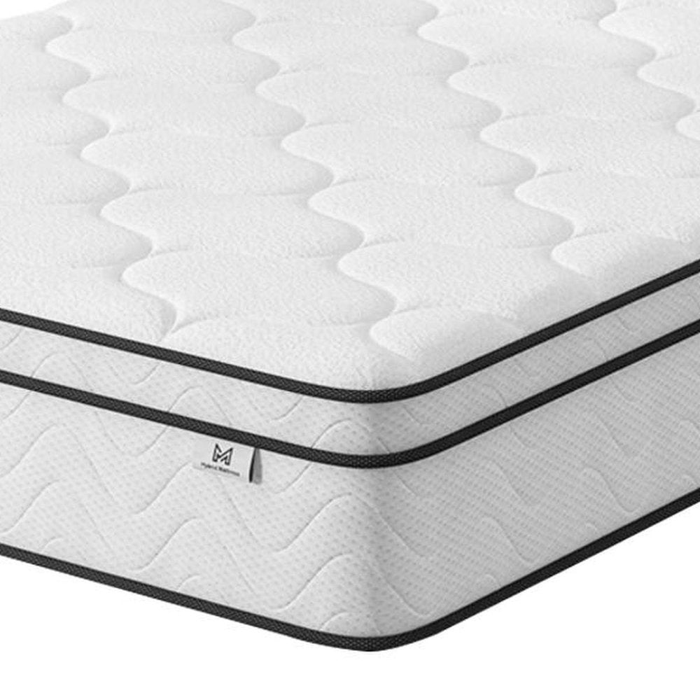 12" Twin Gel Memory Foam Medium Chevron Hybrid Mattress