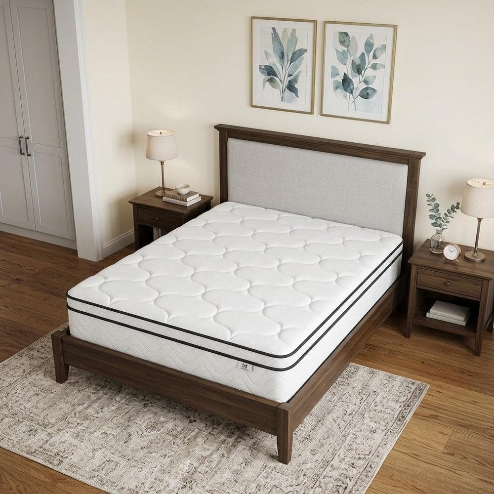 12" King Gel Memory Foam Medium Chevron Hybrid Mattress