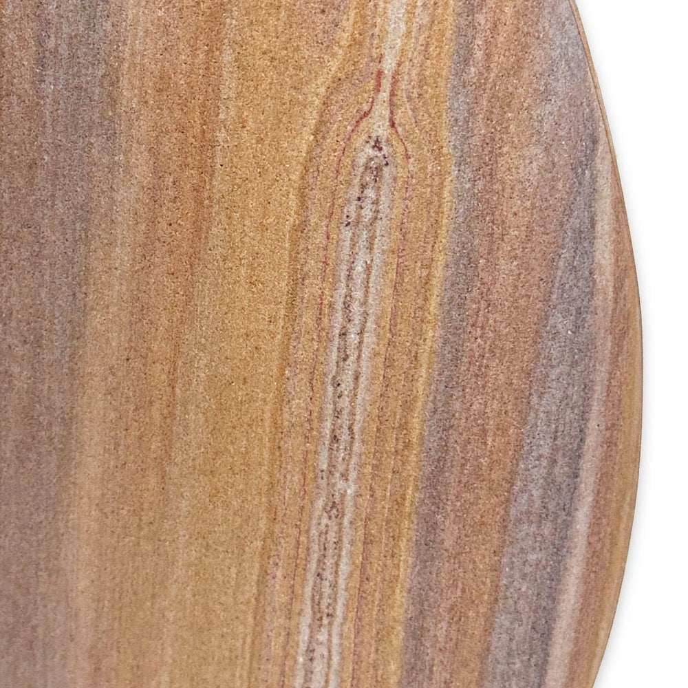 12" Taupe Stoneware Oval Table Vase