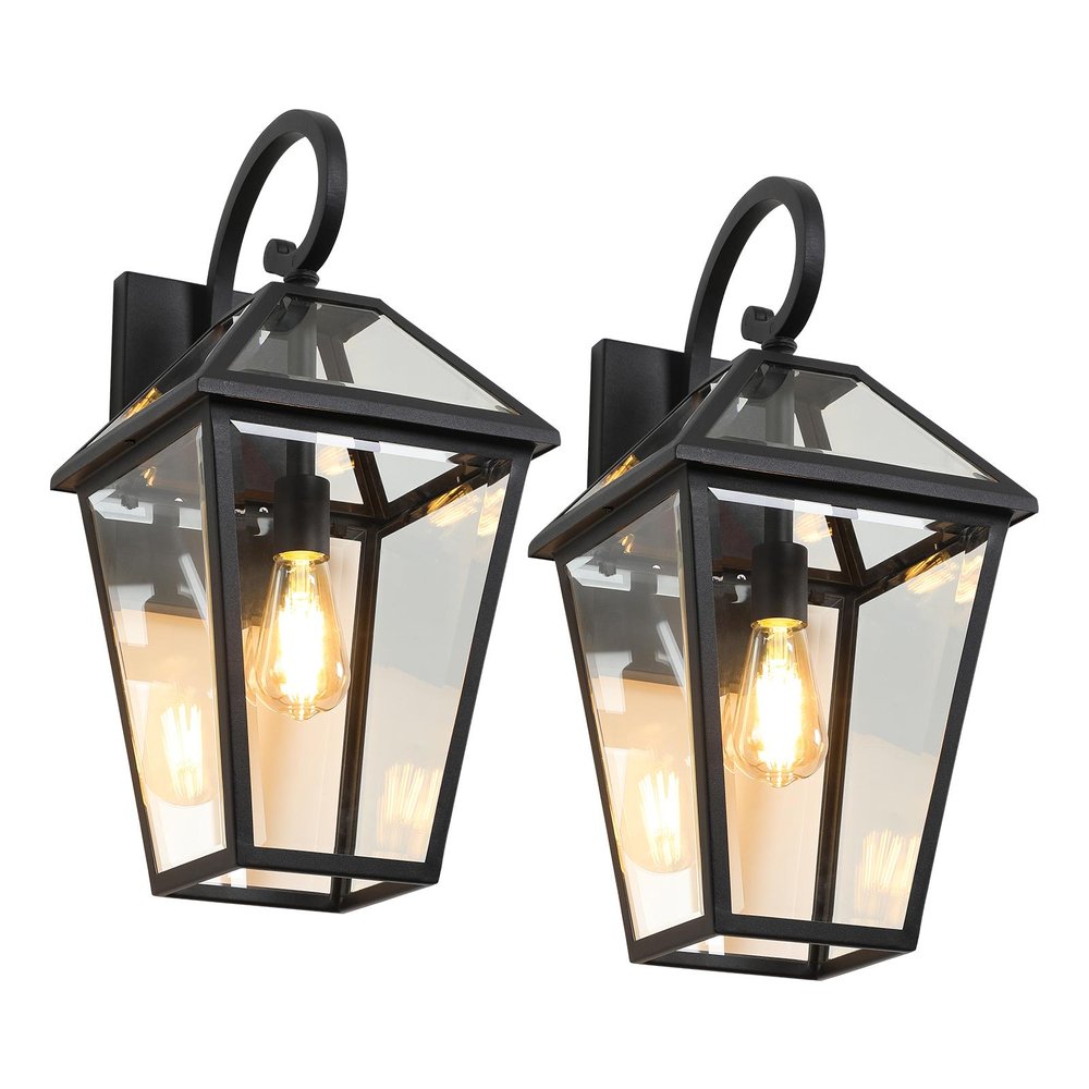 Black Transparent Outdoor Hanging Light
