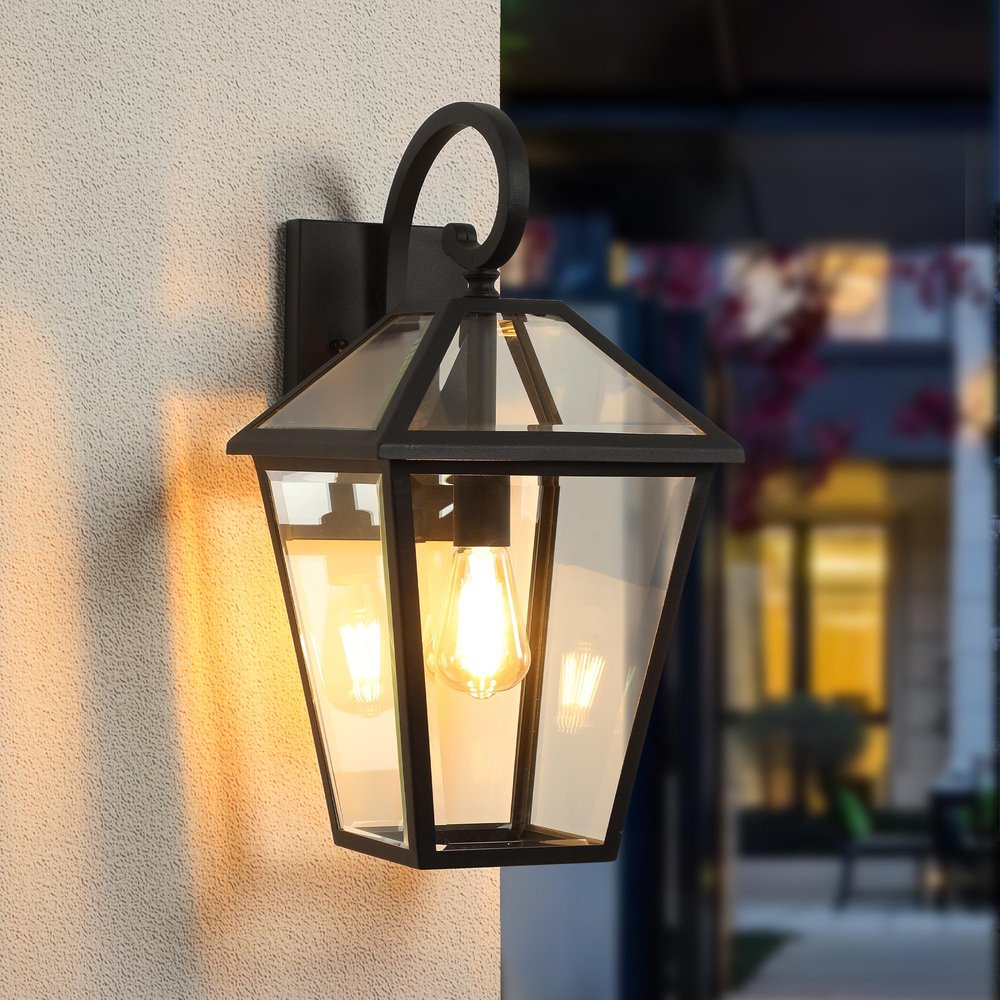 Black Transparent Outdoor Hanging Light