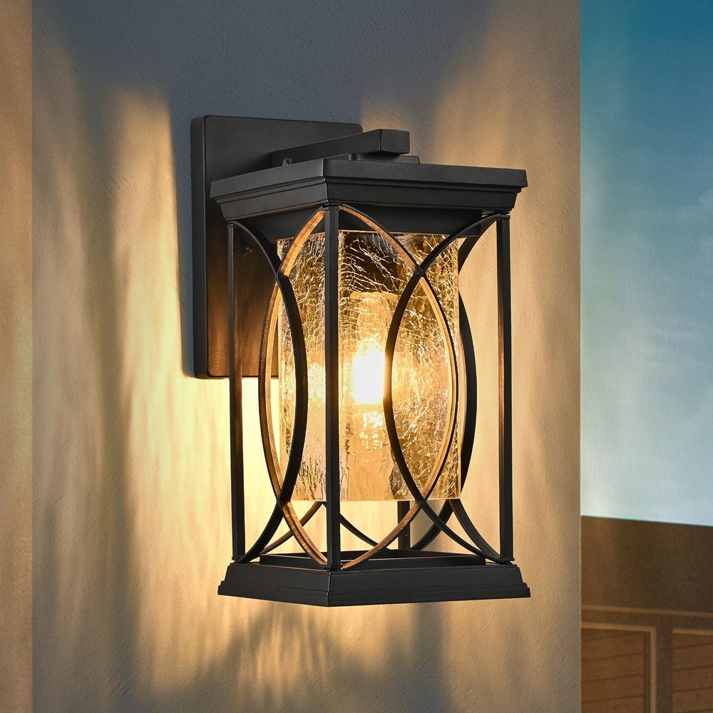 Black Transparent LED Outdoor Hanging Light