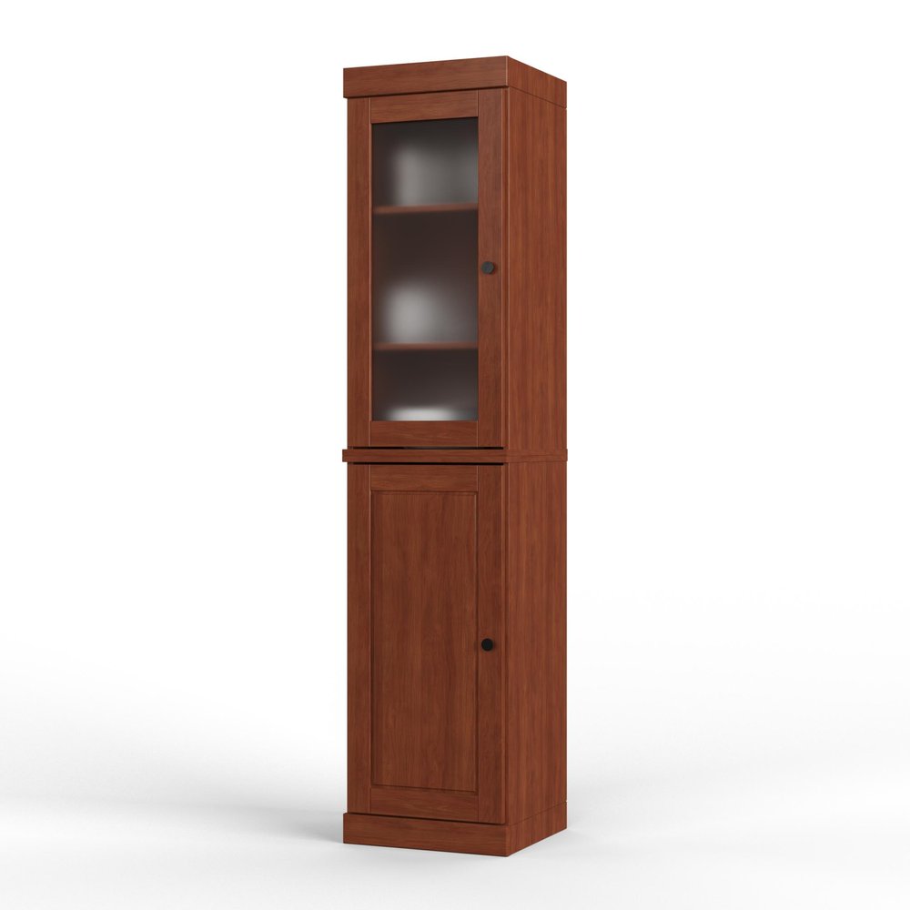 72" Coffee Solid Wood Two Door Pantry Or Storage Closet