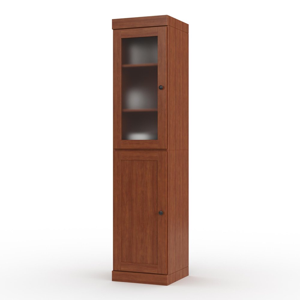 72" Coffee Solid Wood Two Door Pantry Or Storage Closet