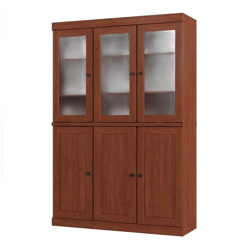 72" Coffee Solid Wood Six Door Pantry Or Storage Closet