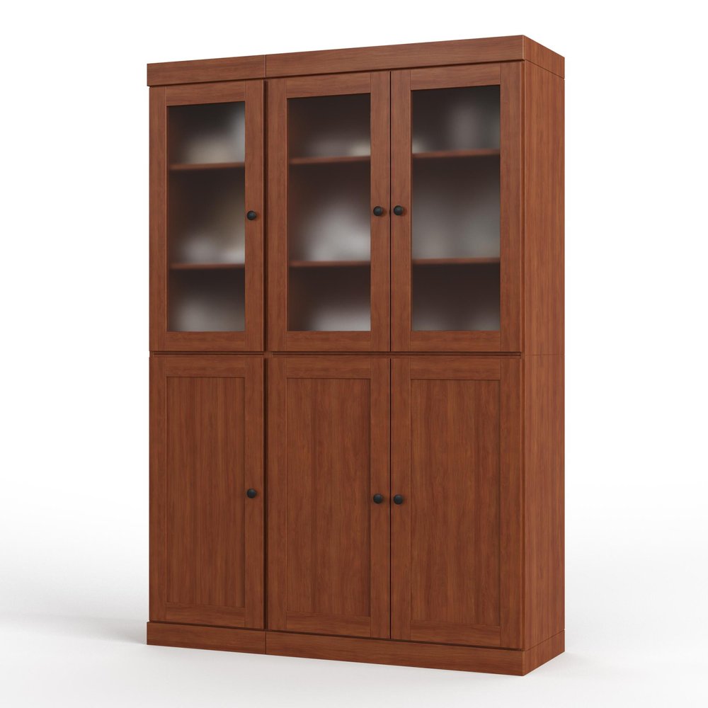 72" Coffee Solid Wood Six Door Pantry Or Storage Closet