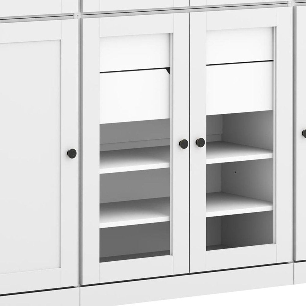 72" White Solid Wood 8 Two Drawer Pantry Or Storage Closet