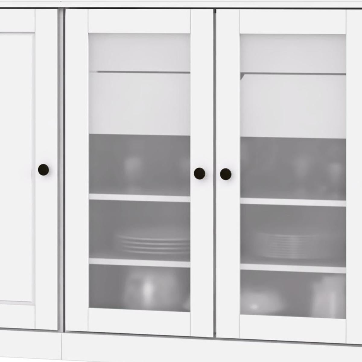 72" White Solid Wood 8 Two Drawer Pantry Or Storage Closet