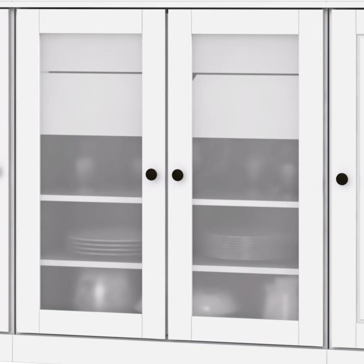72" White Solid Wood 8 Two Drawer Pantry Or Storage Closet