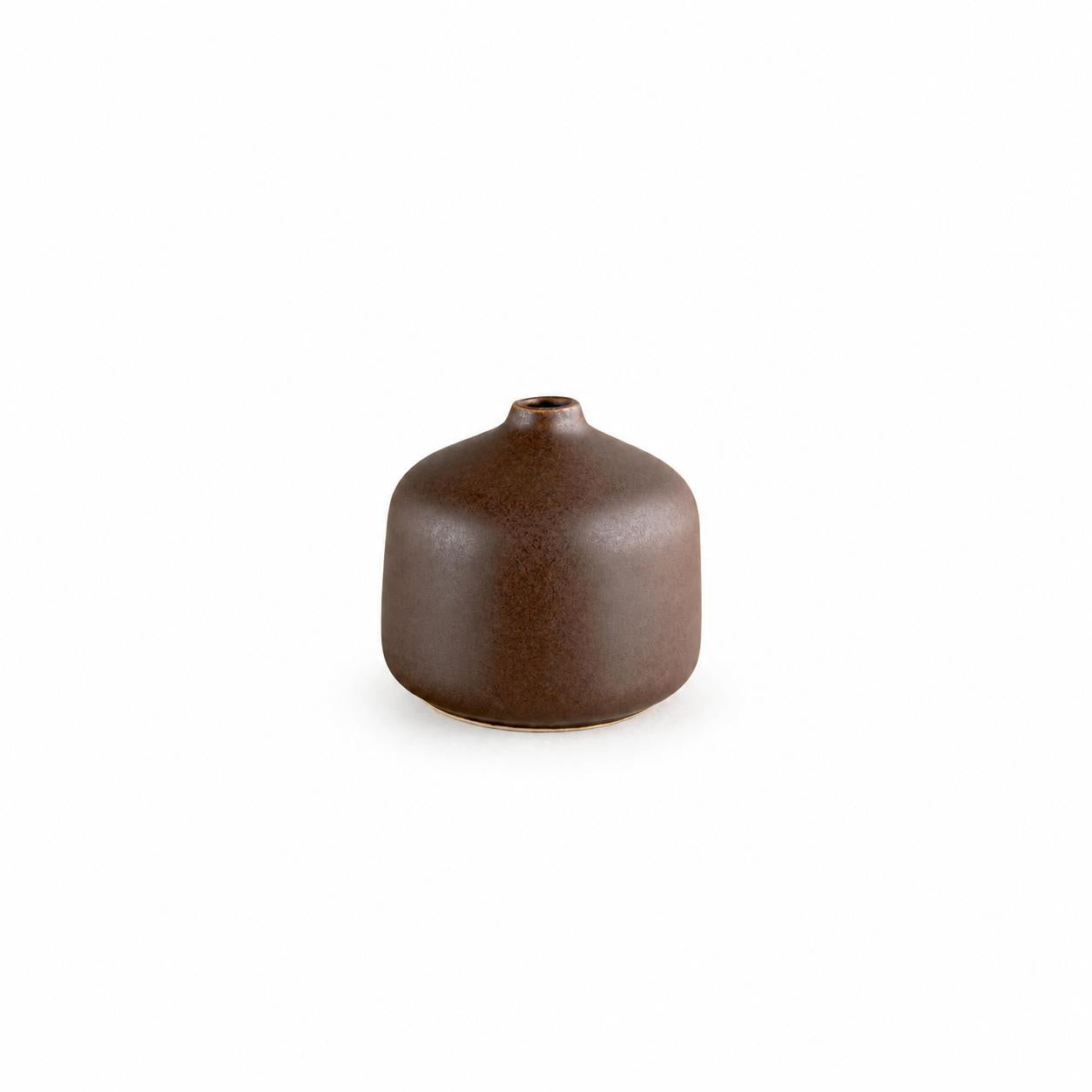 3" Brown Ceramic Bud Table Vase