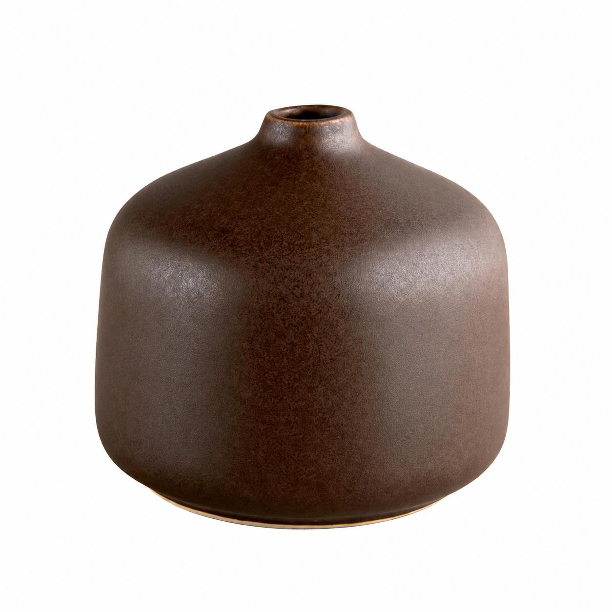 3" Brown Ceramic Bud Table Vase