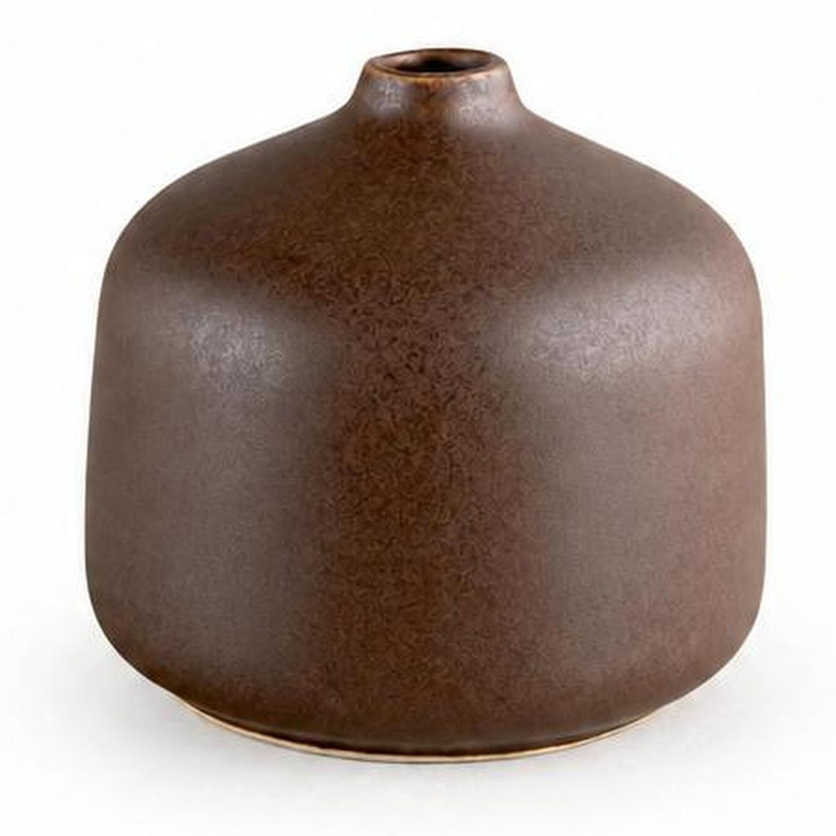 3" Brown Ceramic Bud Table Vase