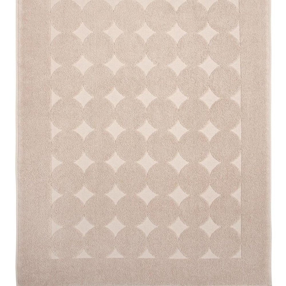 24" X 35" White Tone on Tone Polka Dot Turkish Cotton Bath Rug