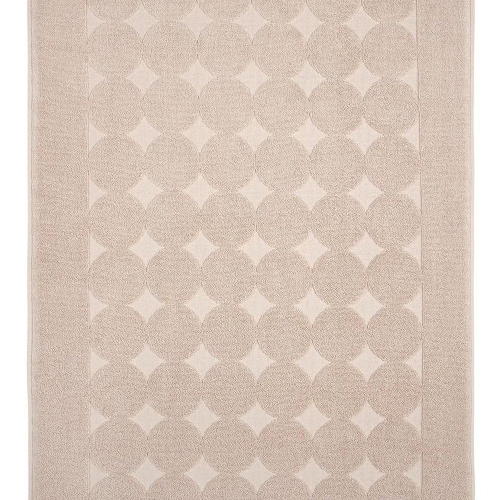 24" X 35" White Tone on Tone Polka Dot Turkish Cotton Bath Rug