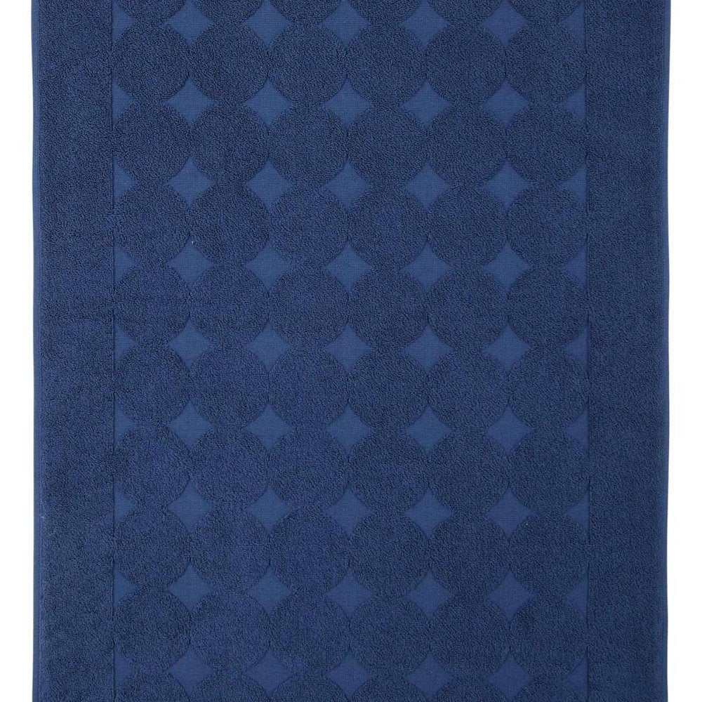 24" X 35" White Tone on Tone Polka Dot Turkish Cotton Bath Rug