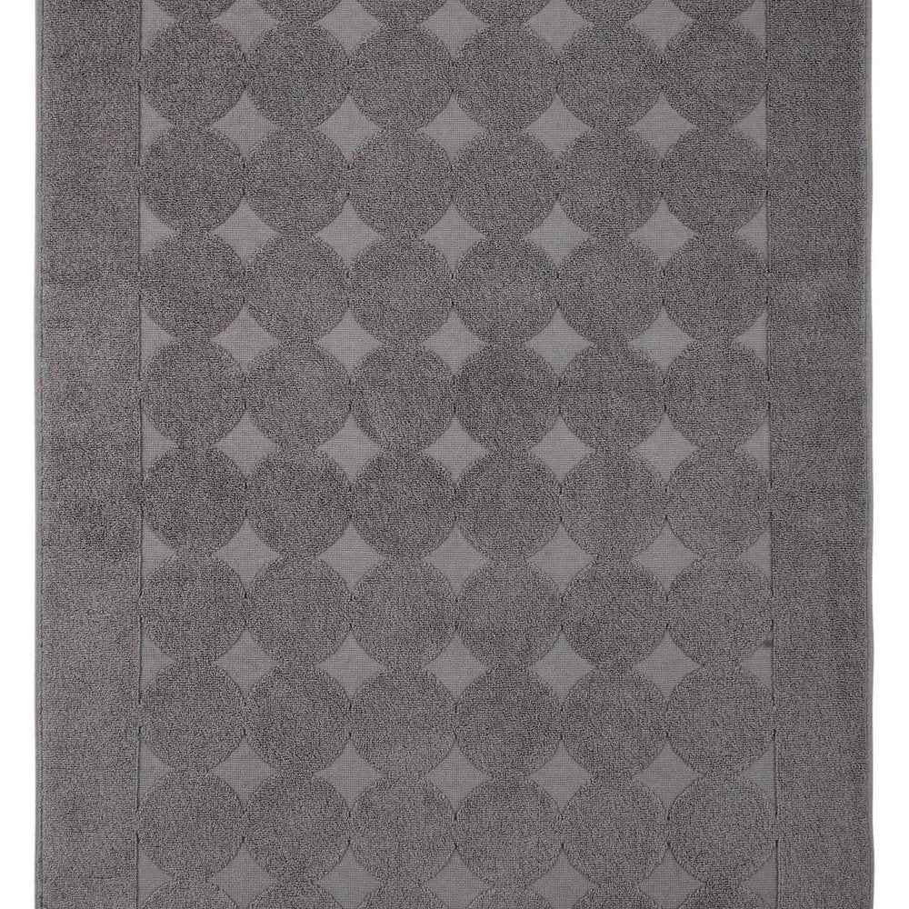 24" X 35" White Tone on Tone Polka Dot Turkish Cotton Bath Rug
